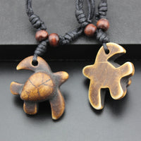 Black Rope Polynesian Turtle Necklace - Turt Vibe