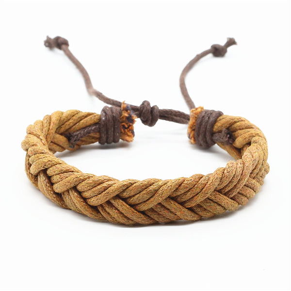 Vintage Brown Rope Handmade Bracelet - Turt Vibe