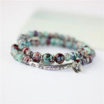 Ceramic Bead Double Bracelet